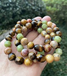 Faceted Agate Bead Bracelets, Spiritual Faceted Beaded Bracelets, Yoga Mala Beads, Single Bracelet, Yoga Mala, Health Professional, Visually Pleasing, Crazy Lace Agate, Mala Beads