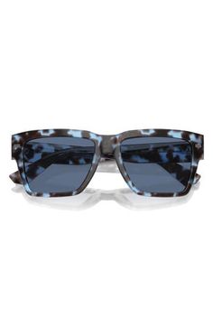 A retro-inspired silhouette brings back the old-school vibe in these sleek square sunglasses fitted with UV-protective lenses. 55mm lens width; 18mm bridge width; 145mm temple length 100% UV protection Prescription-compatible Acetate Made in Italy Blue Wayfarer Shield Sunglasses With Gradient Lenses, Blue Mirrored Lenses Square Frame Sunglasses, Blue Square Frame Sunglasses With Mirrored Lenses, Blue Square Frame Sunglasses With Tinted Lenses, Modern Blue Square Frame Sunglasses, Retro Blue Wayfarer Sunglasses, Retro Blue Polarized Sunglasses, Retro Blue Sunglasses With Polarized Lenses, Modern Blue Rectangular Sunglasses