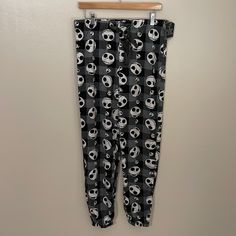 New With Tags. No Stains Or Flaws. The Nightmare Before Christmas Tim Burton Pj Pants Size Large Elastic Waistband Measures 17 Inches Across Lying Flat Has Drawstring 30 Inch Inseam Super Soft And Comfy! Black Pants With Elastic Waistband For Sleepover, Black Elastic Waistband Pants For Sleepover, Black Christmas Loungewear Bottoms, Black Bottoms For Christmas Loungewear, Black Loungewear Bottoms For Christmas, Black Sleepwear With Elastic Waistband For Sleepovers, Black Bottoms For Sleepover, Fuzzy Pajama Pants, Christmas Pj Pants