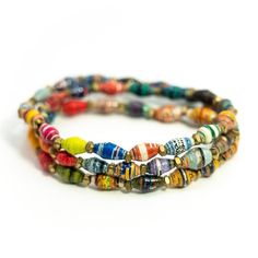 Mediterranean Wrap, Masai Women, Paper Bead Bracelet, Paper Bracelet, Triple Wrap Bracelet, Fun Bracelet, Changing The World, Bead Bracelets, Paper Beads