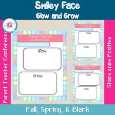 a poster with the words smile face grow and grow on it