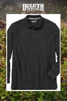 We take a "no pony, no baloney" approach with our Long Sleeve No Polo® Shirt - concentrating on work-worthy features. From Duluth Trading Company. Polo Shirt Long Sleeve, Duluth Trading Company, Polo Long Sleeve, Duluth Trading, Trading Company, Shirt Long Sleeve, Shirt Sleeves, Long Sleeve Shirt, Sleeve Shirt