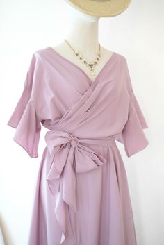 Purple Mauve Bridesmaid dress Mauve Dress Mauve Bridesmaid | Etsy Chic Chiffon V-neck Wrap Dress, Chic V-neck Chiffon Wrap Dress, Flowy Dress With Draped Short Sleeves, Purple V-neck Dress For Wedding Guest, Flowy Wrap Dress For Brunch, Elegant Mauve V-neck Maxi Dress, Party V-neck Chiffon Wrap Dress, Short Sleeve Faux Wrap Party Dress, Elegant V-neck Chiffon Wrap Dress