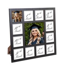 a black and white photo frame with the words i love my friend, graduation pictures