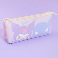 Keep your pencils and other writing tools inside this super cute synthetic leather case! It features kawaii prints of My Melody and Kuromi together with their friends. This case is made from synthetic leather and has two compartments for sorting your pens. Kawaii Pencil Case For Back To School, Cute Kawaii Pencil Case For School, Kawaii Multicolor Pencil Shaped Pencil Case, Multicolor Portable Kawaii Pencil Case, Kawaii Pencil Case With Pen Holders For Daily Use, Kawaii Stationery For Daily Use And Back To School, Kawaii Pencil Case With Pen Slots For Daily Use, Kawaii Portable Pencil Case For Personal Use, Kawaii Pink Stationery For Everyday Use