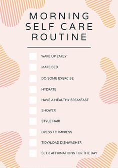 A self care morning routine can help you set a productive mindset, promoting positive thoughts and feelings. #Morningroutine #Dailyroutine #Selfcare #Selflove #selfcaremorningroutine #Positivity #Motivation #Selfcareforwomen #Lookafteryourself #Heartyourself #Successfulwomen Morning Self Care Routine, Morning Self Care, Self Care Morning Routine, Tenk Positivt, Morning Routine School, Productive Things To Do, Self Care Bullet Journal