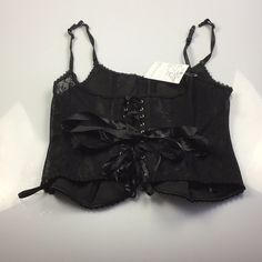 Adore Me Corset Black Size Xl Good Condition And Functional 12-40 Black Corset With Lace Trim For Night Out, Black Lace Trim Corset For Night Out, Black Underbust Top For Party, Black Coquette Party Tops, Black Coquette Tops For Party, Black Coquette Top For Night Out, Goth Princess, Black Lace Corset, Corset Black