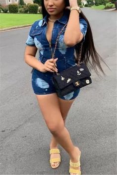 Zipper Sexy Slim Denim Belt Blue Rompers Jean Romper Outfit Black Women, Denim Romper Outfit Black Women, Romper With Sneakers, Romper Outfit Black, Shirt Collar Styles, Woman Dresses, Belted Romper, Denim Belt, Slim Denim