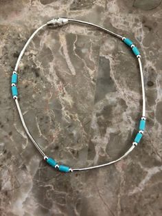 "*Brand New * Handmade item *925 Sterling silver * Gemstone: Turquoise Hishi *Bracelet :7 1/2\" and 4 Sections turquoise beads *Free gift box *Free shipping in USA *Ready to ship *Thank you for looking and check out more items in my Etsy shop for more great items and deals! *Https://www.etsy.come/shop/abq925" Turquoise Polished Beads Bracelet In Sterling Silver, Turquoise Sterling Silver Beaded Bracelets, Sterling Silver Bracelets With Turquoise And Silver Beads, Turquoise Sterling Silver Bracelets With Silver Beads, Heishi Necklace, Blue Beaded Bracelets, Butterfly Pendant Necklace, Turquoise Bead Necklaces, Butterfly Pendant