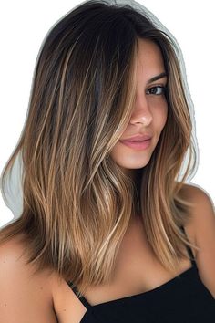 Ombré Brown Hair, Brown Hair Ombre, Ombre Hair Styles, Hairstyles Ombre, Light Auburn Hair, Rambut Brunette, Bronde Balayage