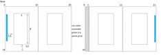 the diagram shows how to measure and draw doors for different types of doors, including one with