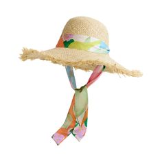 Inspired by our enchanting trip to Colombia and the vibrant nature of beautiful Cartagena, this straw hat, perfect for a beach hat showcases the lush flowers of this tropical city, radiating a summer and relaxing vibe. It is crafted from high-quality lightweight raffia and features a ribbon tie that allows you to adjust the fit to your liking.  Hat: 100% raffia; ribbon tie: 100% Polyester Digital printed with floral patterns on ribbon tie inspired by Cartagena 2 colors to choose: Pink & Green an Spring Coastal Boater Hat Made Of Toquilla Straw, Summer Straw Hat For Kentucky Derby And Picnic, Summer Straw Hat For Picnic And Kentucky Derby, Bohemian Adjustable Sun Hat For Garden Party, Adjustable Bohemian Straw Hat For Garden Party, Summer Sun Hat For Kentucky Derby Picnic, Summer Sun Hat For Picnic And Kentucky Derby, Adjustable Bohemian Sun Hat For Garden Party, Summer Sun Hat For Kentucky Derby And Picnics