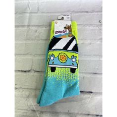 Up For Grabs Is A Brand New Scooby-Doo Mystery Machine Colorful Unisex Crew Socks 1 Pair Shoe Size 8-12 Sock Size 10-13. Fiber Content Is A Polyester And Spandex Blend. Never Worn Or Used. Measurements Laying Flat Are Included In Photos, Please Compare Them To Your Own For Proper Fit! Please Refer To All Photos. Ask Any Questions Prior To Purchasing. Thanks! Non-slip Cotton Socks For Playtime, Playful Non-slip Cotton Socks, Cotton Socks For Winter Playtime, Fun Green Cotton Socks, Playful Green Winter Socks, Comfortable Blue Socks For Playtime, Blue Socks For Spring, Playful Multicolor Cotton Socks, Casual Winter Socks For School