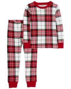 Perfect for your festive one, this matching PJ set makes bedtime easy! Carter's cotton PJs are not flame resistant. But don't worry! They're designed with a snug and stretchy fit for safety and comfort. Cotton Christmas Sleepwear For Overnight, Holiday Cotton Loungewear Sleepwear, Holiday Cotton Sleepwear For Loungewear, Holiday Cotton Loungewear Sets, Cozy Cotton Holiday Sleepwear, Shoes Guide, Cotton Pjs, Carter Kids