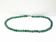 "Vintage Green Bead 18\" Necklace. Look and Feel like Jade but Not sure what type of stone or glass is this,... I have priced accordingly, 40 grams weight, excellent condition." Aventurine Polished Round Bead Necklaces, Polished Aventurine Bead Necklace, Aventurine Polished Round Beads Necklace, Emerald Necklace With Aventurine Gemstone Beads, Emerald Necklace With Round Aventurine Gemstone Beads, Adjustable Round Aventurine Necklace, Horse Necklace, Sterling Silver Bangle Bracelets, Horse Crazy