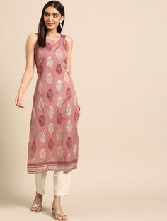 * Women Pink Ethnic Motifs Printed Kurta Cotton Printed Kurti / Embroidered Kurti / Indian Tunic / Summer-Spring Evening Dress / Boho Tunic / Hippie Dress / Tribal Print Top * Colour: pink * Ethnic motifs printed * Round neck * Sleeveless, no sleeves * Straight shape with regular style * Calf length with straight hem *Fabric:-  Cotton  *Wash Care:- Machine wash AVAILABLE IN 6 SIZES THEY ARE IN FOLLOWING MEASUREMENTS IN INCHES:- XS:- Bust-34/Waist-32/Shoulder-13 S:- Bust-36/Waist-34/Shoulder-13.5 Diwali Cotton Sleeveless Dress, Sleeveless Cotton Diwali Dress, Sleeveless Cotton Dress For Diwali, Diwali Sleeveless Cotton Dress, Sleeveless Pink Dress For Navratri, Pink Sleeveless Dress For Navratri, Bohemian Sleeveless Festive Kurta, Multicolor Sleeveless Dress For Eid, Sleeveless Cotton Kurta For Navratri