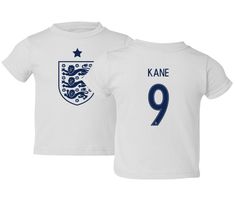 Fast Shipping Hassle Free Return Money Back Guarantee Satisfaction Guarantee England 2018 Soccer #9 Harry KANE World Cup Kids Toddler T-Shirt Description All of our toddler t-shirts are brand new and made to order. They are printed in our New York facilities with love and passion.  We use various printing methods to ensure you the high quality, long lasting garments that the little ones deserve. We carry sizes from 2T-4T in short sleeve toddler t-shirts. You can refer to "SPECS & SIZING" to get Soccer Shirts, Baby & Toddler Clothing, Printing Methods, Baby Accessories, World Cup, Baby Toddler, Carry On