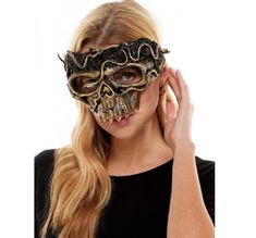 This deluxe plastic Skull Voodoo Half Mask provides the perfect addition to your scary costumes, devils and demons, Voodoo, steampunk, Victorian and more for Halloween, cosplay or parties. Its authentic style adds the ideal finishing touch. Spot clean. One size fits most adults and teens. Other costumes and accessories are sold separately on our page - subject to availability. One size fits most teens and adults - straps on the back are elastic. Horror Halloween Masks And Prosthetics For Masquerade, Halloween Horror Masks And Prosthetics For Masquerade, Horror Halloween Masquerade Masks And Prosthetics, Halloween Horror Masquerade Masks And Prosthetics, Steampunk Costumes For Halloween Costume Party, Gothic Masquerade Mask For Halloween Theater, Gothic Masks And Prosthetics For Halloween Theater, Halloween Horror Mask Costume Accessories, Steampunk Halloween Costume Masks And Prosthetics