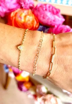 Looking for a forever bracelet? We have the style you are looking for! Come on in to select your chain, get a custom fit and ZAP on your new fabulous piece of jewelry! Prices range between $65-$128, depending on style of chain and gold content. We have 14k gold-filled, stainless steel and sterling silver. Solid gold chains range from $198-$220 depending on the weight of the chain. Feel free to reach out for specific chain and prices. We also have a variety of charms to choose from. Prices will v Modern Cable Chain Jewelry As Gift, Recycled Gold Link Jewelry For Gifts, Tarnish Resistant Yellow Gold Jewelry For Friendship, Recycled Gold Link Jewelry Gift, Trendy 14k Gold Jewelry For Anniversary, Modern 14k Gold Filled Bracelets As A Gift, Elegant Stackable Link Jewelry, Modern Chain Link Jewelry For Gift, 14k Rose Gold Jewelry For Friendship