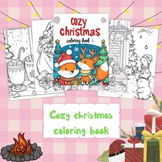 the christmas coloring book is open and ready to be filled with children's books