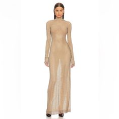 Worn Once. Professionally Added A Layer Of Fabric So It Is Slightly Sheer And Not See Through As Shown On The Model! Can Be Worn Without Being Too Sheer Or Can Be Taken Off. No Signs Of Wear. Laquan Smith, Column Gown, The Model, Mock Neck, Maxi Dress, Womens Dresses, Signs, Fabric, Dresses