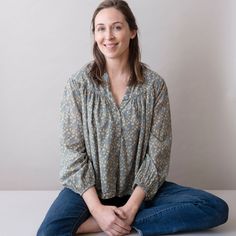 About Our Isobel top is super soft, flowy, oversized and flattering on everyone. S/M: 21.5" wide, 22" long L/XL: 24" wide, 24.5" long 100% lightweight cotton Block printed with non-toxic, azo free dyes Process Our designs are hand carved into teak wood blocks, and then hand block printed onto soft cotton. We use water based, non-toxic, AZO-free dyes. Every step of our production is done by hand in small batches by a network of artisans in Jaipur. Care -Machine wash cold with like colors-Dry on l Effortless Long Sleeve Tops For Casual Gatherings, Effortless Layering Blouse For Fall, Effortless Fall Layering Blouse, Relaxed Long Sleeve Tops For Casual Gatherings, Fall Season Relaxed Fit Blouse For Layering, Effortless V-neck Blouse For Fall, Versatile Relaxed Fit Blouse For Layering, Versatile Relaxed Fit Top For Fall, Effortless Fall V-neck Blouse