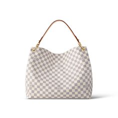 LOUIS VUITTON® - Graceful Pm - Rose Ballerine Louis Vuitton Graceful Mm, Louis Vuitton Graceful, Pink Monogram, Damier Azur, Louis Vuitton Official, Pretty Bags, Name Tag, Cowhide Leather, Louis Vuitton Damier