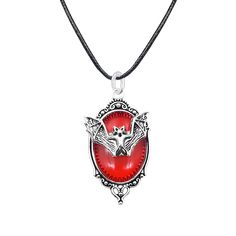 PRICES MAY VARY. Gem type: unknow Item weight: 0.0 pounds Material: Zinc Metal type: Zinc Stone shape: Round Punk Halloween, Minimalist Halloween, Bat Necklace, Cosplay Jewelry, Halloween Vampire, Vampire Bat, Heavy Chain, Chain Choker, Necklace For Women