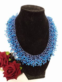 A handmade glass beaded necklace that is perfect for any occasion: parties, weddings, holidays, birthdays, anniversaries. All products are hand-crafted by my mother. Dimensions: - Length: 20.5 cm - Width: 14.7 cm - Height: 2.0 cm Lightweight, high quality with hook as a clasp. Will respond to concerns and suggestions promptly. Shipping costs: Free Domestic Shipping. All orders are sent by air-mail with tracking number. Time of delivery: Estimated 2-5 days for domestic shipping; international may take 7-14 days. Feel free to check out our other similiar products! Link: https://www.etsy.com/shop/NurKnitsNKrafts Blue Beaded Chain Beads For Gift, Blue Beaded Chain Beads As Gift, Party Beaded Necklaces With Bead Caps And Round Beads, Blue Beaded Necklaces With Round Beads As Gift, Blue Beaded Necklaces With Round Beads For Gifts, Party Beaded Necklaces With Bead Caps, Blue Beaded Necklaces For Gifts, Blue Beaded Necklace Gift, Turquoise Polished Beads Necklace For Party