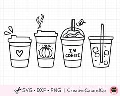 Cup Cricut Designs, Coffee Cup Svg Free, Coffee Cup Doodle, Cup Doodle, Coffee Cup Drawing, Coffee Doodle, Homemade Business, Sketch Note, Coffee Tattoos