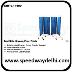 Bed Side Screen, Four Folds Manufacturer n Exporters, USA, +91-9871219148	http://www.speedwaydelhi.com/hospital-furniture/bed-side-screen-four-folds Surgical Equipment, Plastic Curtains, Hospital Furniture, Furniture Bed, Surgical Instruments, Tubular Steel, Bed Furniture, Knock Knock, Steel Frame