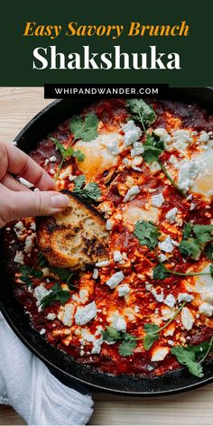 Shakshuka – The perfect dish for a leisurely weekend brunch! This easy, flavorful recipe comes together in just 30 minutes, making it ideal for a relaxed morning. Enjoy it while lounging in your nightclothes or curled up with your favorite show. A comforting way to slow down and savor your weekend! Shakshuka With Sausage, Shakshuka Recipe Traditional, Weekend Breakfast Ideas, Warm Recipes, How To Make Shakshuka, Savory Brunch Recipes, Savory Brunch, East Recipes, Shakshuka Recipe