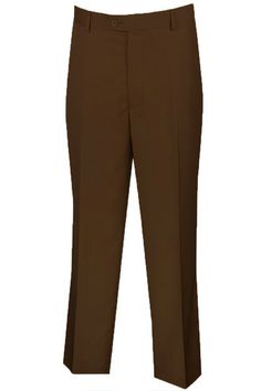 Men's Regular Fit Wool Feel Flat Front Dress Pants in Brown Jessica Clark, Fitted Dress Pants, Tuxedo Shirts, Fit Dress, Dress Hats, Front Design, Luxury Fabrics, Hat Designs, Hat Fashion