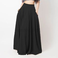 Skirt Casual, Long Maxi, Long Maxi Dress, A Line Skirt, Black N Yellow, A Line Skirts, Casual Skirts, Elastic Waist, High Waist