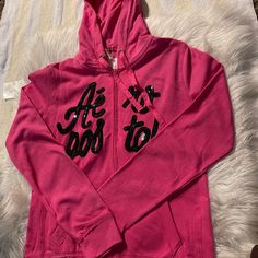 This Outfit Is Super Fun And Stylish With Sequins. It’s Brand New. Sporty Pink Sweats For Spring, Pink Casual Sweats For Streetwear, Pink Winter Sweats For Streetwear, Casual Pink Sweats For Streetwear, Pink Winter Streetwear Sweats, Pink Letter Print Sweatpants For Streetwear, Pink Letter Print Sweats For Streetwear, Pink Cotton Sweats For Sports, Pink Cotton Sports Sweats