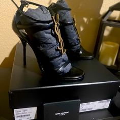 Brand New, Never Worn. You Get The Original Box They Come In, The Bag For Each Heel, Extra Heel Adapter And The Authentication Booklet. Ysl Cassandra, Shoes Ysl, Yves Saint Laurent Shoes, Saint Laurent Shoes, In The Bag, Shoes Women Heels, Yves Saint Laurent, The Original, Original Box