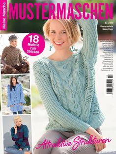 the front cover of an knitting book with pictures of women in sweaters and hats