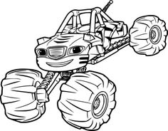 the monster truck coloring pages for kids to print out and color with their own hands