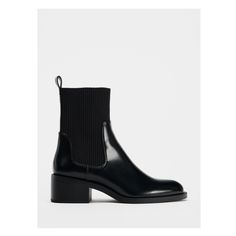 Faux patent leather finish ankle boots. Block heels. Shaft in fabric. Round toe. Back pull tab. Heel height: 2.4 inches (6 cm) Zara Leather Ankle Boots, Joggers Shoes, Waistcoat Dress, Shorts Co Ord, Trench Jacket, Cardigan Sweater Dress, Black Boots Women, Womens Boots Ankle, Shoes Trainers