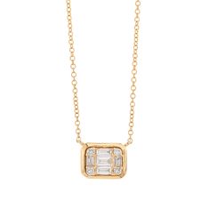 Baguette and Round Diamond Rectangular Necklace - Lee Michaels Fine Jewelry Gold Diamond Necklace, Shiny Things, Round Diamond, Baguette, Round Diamonds, Gold Diamond, Diamond Necklace, Gold Necklace, Fine Jewelry