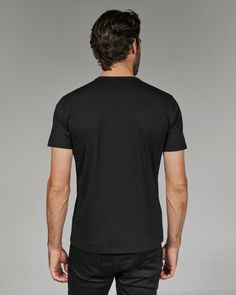 A reliable basic tee crafted from a softer-than-ever modal fabrication, offering the perfect amount of stretch and recovery. This essential piece keeps you cool and dry all throughout the day with its moisture wicking properties. Details Model is 6'2 wearing a size medium. Care: Turn inside out. Machine wash cold on delicate cycle with similar colors. Tumble dry on low. Iron on low if needed. Composition: 57% Cotton | 38% Modal | 5% Spandex Basic Stretch T-shirt With Go-dry Technology, Basic Stretch Go-dry T-shirt, Fitted Black Jersey T-shirt, Cotton Stretch T-shirt With Go-dry Technology, Black Stretch T-shirt For Everyday, Fitted Short Sleeve Jersey T-shirt, Everyday Stretch Go-dry T-shirt, Go-dry Short Sleeve T-shirt For Everyday, Classic Fitted Go-dry Tops