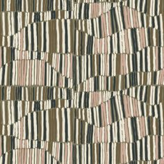 an abstract pattern made up of different colors and sizes on fabric, with lines in the middle