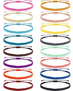 PRICES MAY VARY. Package Include: You will receive 16PCS surfer woven anklet bracelets in different colors. Wear them alone or combine them in any way, which can match with different styles and make you more stylish. Enough quantity for you to wear and share with your family and friends. Waterproof Material: The summer beach woven bracelets are made of waterproof wax rope, sturdy and never fade, you can easily enjoy the sun and water activities, such as swimming, surfing, or beach party and neve Trendy Adjustable Anklets For Vacation, Adjustable Anklets For Summer Gift, Adjustable Summer Anklets As A Gift, Adjustable Summer Anklets For Gift, Casual Braided Bracelets For The Beach, Casual Braided Bracelets For Beach, Casual Braided Bracelet For Beach, Casual Adjustable Length Anklets As Gift, Trendy Adjustable Braided Bracelets For Vacation