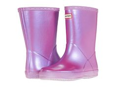 Hunter Kids First Classic Nebula (Toddler/Little Kid) | Zappos.com Purple Waterproof Round Toe Boots, Purple Waterproof Boots With Round Toe, Hunter Boots Outfit, Hunter Kids, Nebulas, Kids Rain Boots, Timberland Style, Fashionable Snow Boots, Hunter Rain Boots