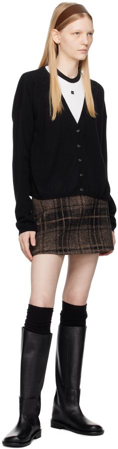 Wool-blend tweed skirt. Check pattern throughout. · Concealed zip closure at side · Full satin lining Supplier color: Check Chic Tweed Skirt For Fall, Winter Workwear Plaid Mini Skirt, Chic Wool Tweed Dress, Plaid Mini Skirt For Winter Workwear, Tweed Mini Skirt For Fall Workwear, Fall Tweed Mini Skirt For Work, Chic Tweed Mini Skirt For Fall, Fitted Casual Tweed Dress For Fall, Casual Long Sleeve Tweed Dress