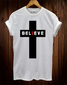 believe t shirt | believe t shirt design | christian t shirt | christian t shirt ideas | christian Shirt | christian shirts for men | shirts for christian | faith quotes | christian t shirt design| shirt with bible verses | sunday school teacher gifts #christian #christiantshirt #christianshirt #tshirt  #shirt #christiangift #jesusgift #bibleverse #jesus #scripture #pastorgift #gospel #christianity #christianquotes #christianwedding Christian Logo Design T Shirts, Inspirational Crew Neck T-shirt With Screen Print, Inspirational Short Sleeve T-shirt With Text Print, White Inspirational Relaxed Fit T-shirt, Inspirational White Pre-shrunk T-shirt, Streetwear Slogan T-shirt, Inspirational Graphic Crew Neck T-shirt, Inspirational Graphic Print Crew Neck T-shirt, Inspirational Short Sleeve Streetwear T-shirt