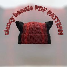 clancy beanie PDF PATTERN a pattern that allows you to make your own hat, adapted to your size pattern in English with all the necessary information Bluey Bingo Crochet Hat Pattern Free, Knitting For Dummies, Make Your Own Hat, Crochet Mask, Fun Crafts To Do, Crochet Cross, Crochet Hat Pattern, One Pilots, Crochet Beanie