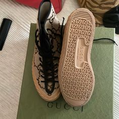 Gucci Ebony/Black Bug Gg Sneaker/Boot Work Once Good Buy 6.5m 39.5eu 8.5w (Runs .5 Big I Normally Wear A 9)