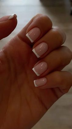 Basic Cute Nails, Nail Inspo Square Short, Basic Nails Ideas, Nail Inspo Square, Short French Tip, Elegance Dress, Short French, Stunning Nail Designs, Beige Nails