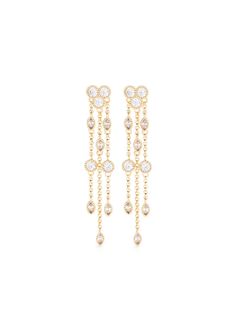 gold-tone brass crystal embellishment drop design chain-link detailing post-back fastening polished finish for pierced ears These earrings come as a pair. Drop Earrings Gold, Drop Design, Girly Jewelry, Crystal Embellishment, Drops Design, Gold Drop Earrings, Pierced Ears, Cute Earrings, Earrings Gold